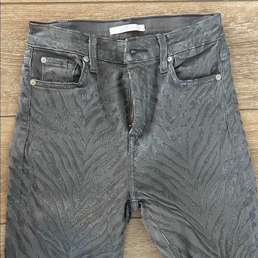 7 For All Mankind Women's Skinny Jeans in Gray Pattern